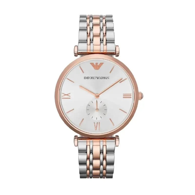 Emporio Armani Two-tone White Dial  Men's Watch- AR1677